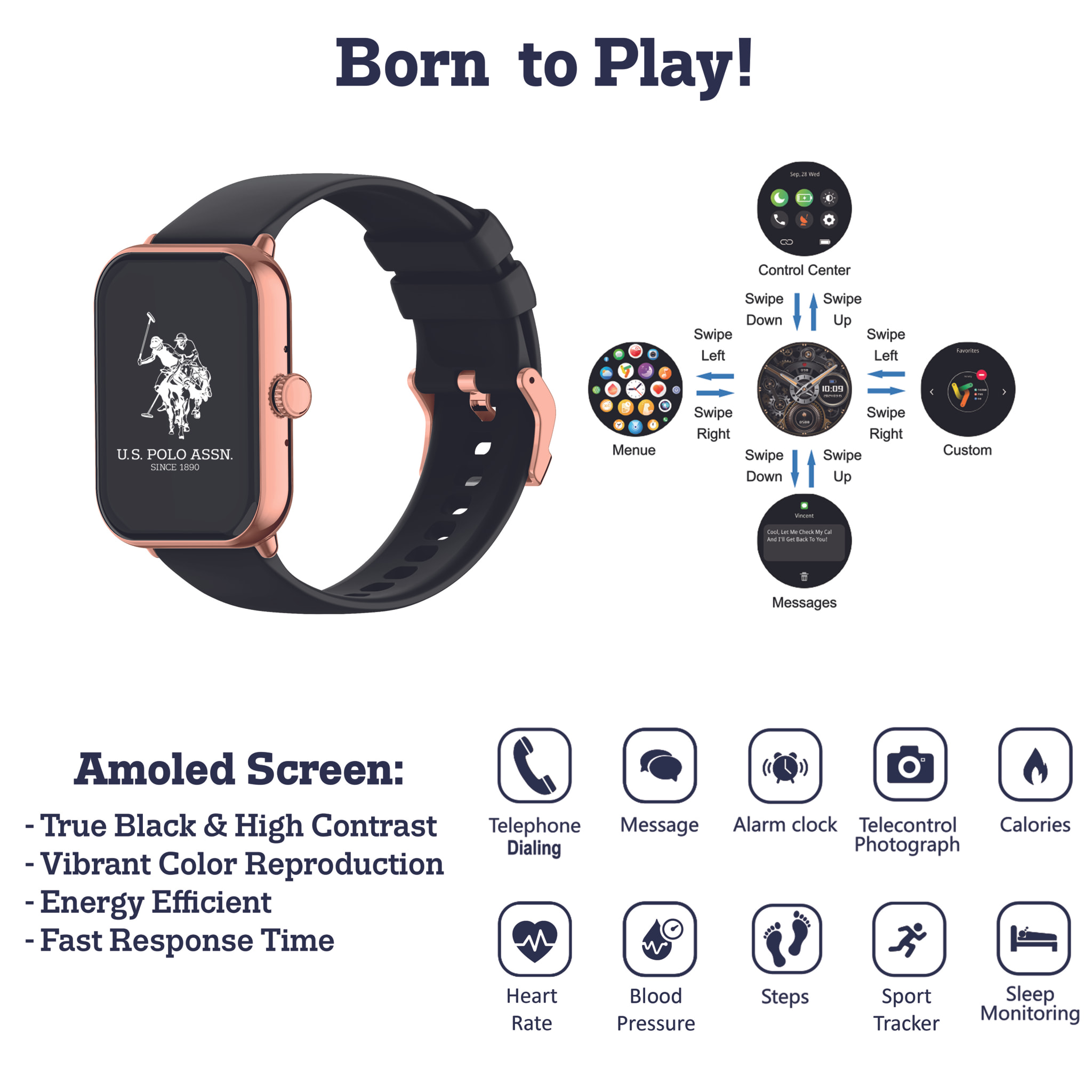 Smartwatch con schermo AMOLED