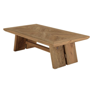 SANDY - Table basse rectangulaire 130x70cm bois pin recyclé