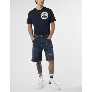 PHILIPP PLEIN Denim Shorts Paint