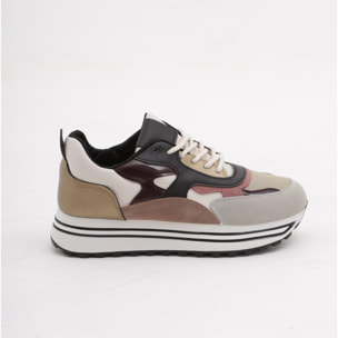 SNEAKERS CHOCOLA' COLOUR BLOCK PANNA