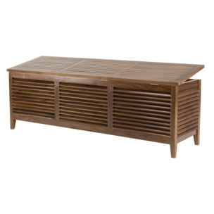 MAEVA - Coffre de jardin piscine en bois teck huilé 200x55cm