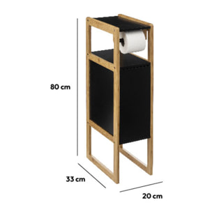 Dérouleur meuble avec réserve "Naturéo" noir