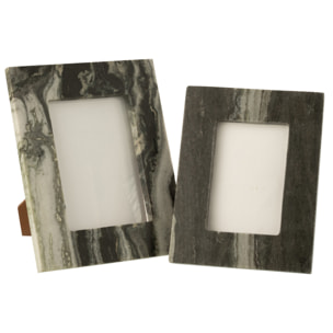 J-Line cadre photo Marbre - pierre - noir/gris - large