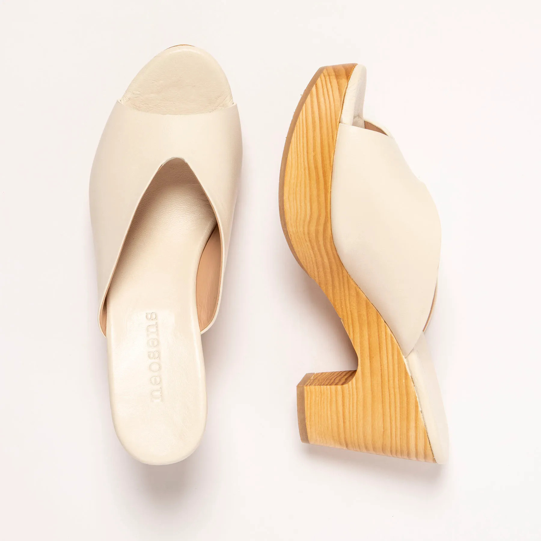 Sandalias con tacón S3274 NAPPA CREAM/ ST.LAURENT SANDAL color Cream