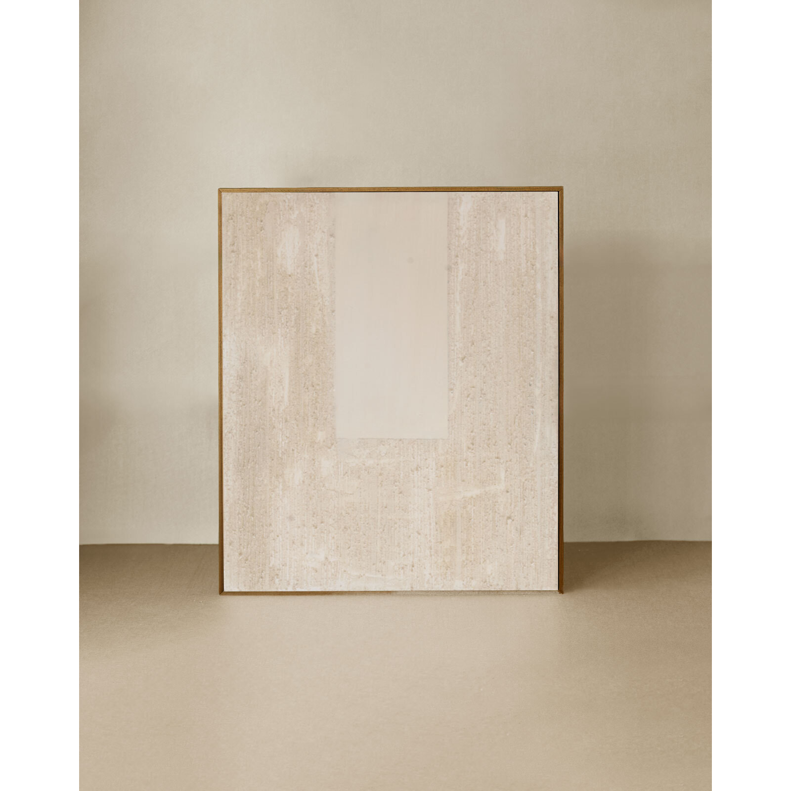 Tableau beige-marron décoratif sur coton avec cadre en bois peint à la main à la peinture à l'huile en différentes tailles