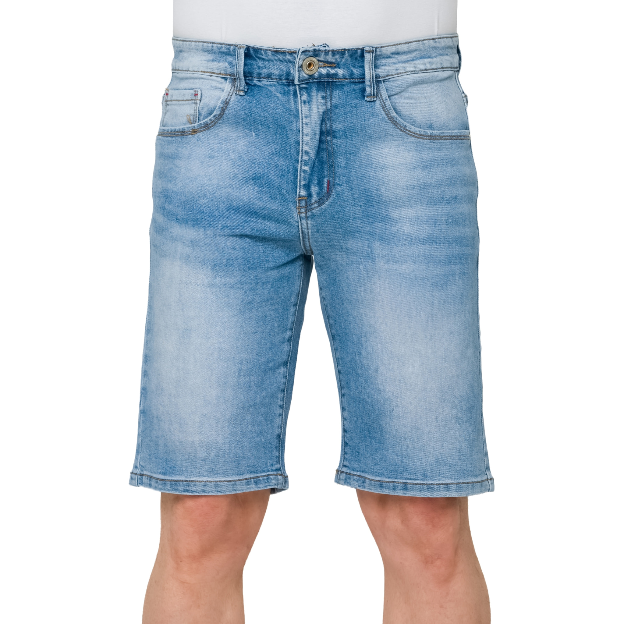 Bermuda denim Sierra 5 tasche blu chiaro