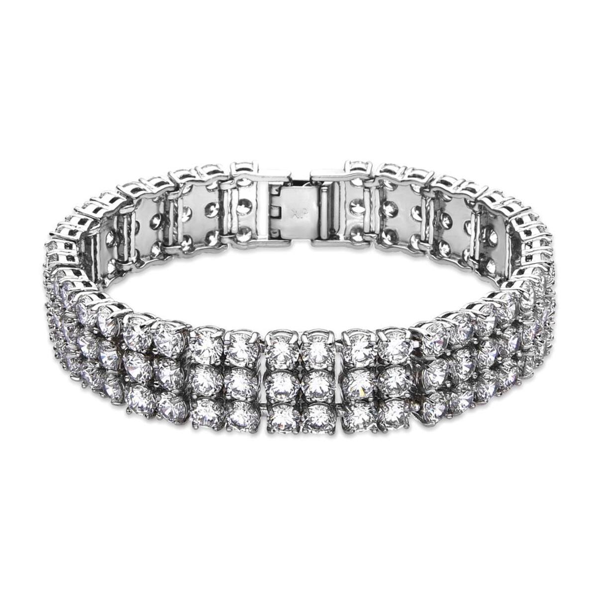 Pulsera con Circonita Brillante acabado plata