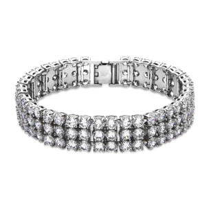 Pulsera con Circonita Brillante acabado plata