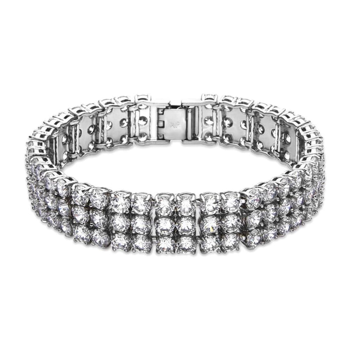 Pulsera con Circonita Brillante acabado plata