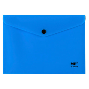 PACK 12 UNITA' CARTELLA CON CHIUSURA A BOTTONE A5 BLU