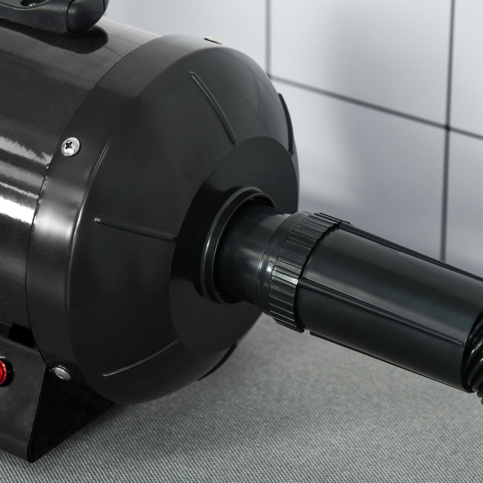 Conjunto para Mascotas Juego de Secador de Pelo para Perros 2800W y Mesa de Peluquería para Mascotas Plegable con Altura Ajustable 40x16x20 cm 107x60x170 cm Negro y Azul