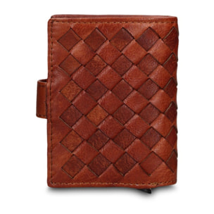 Portafoglio uomo in vera pelle - Modello Bastian Plus - Casual - 7.5 x 10.0 x 2.0 cm