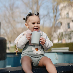 Mushie Taza Didáctica Con Asas Solid