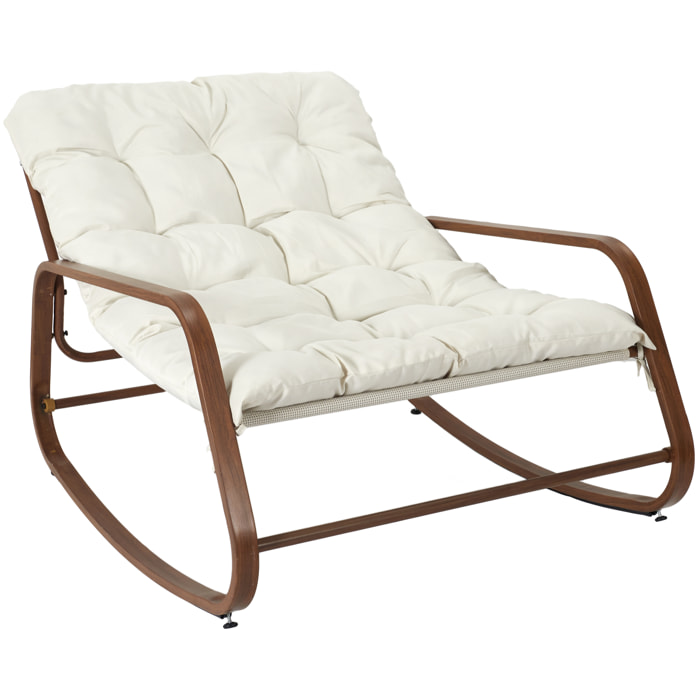 Fauteuil A Bascule Miami Imitation Bois