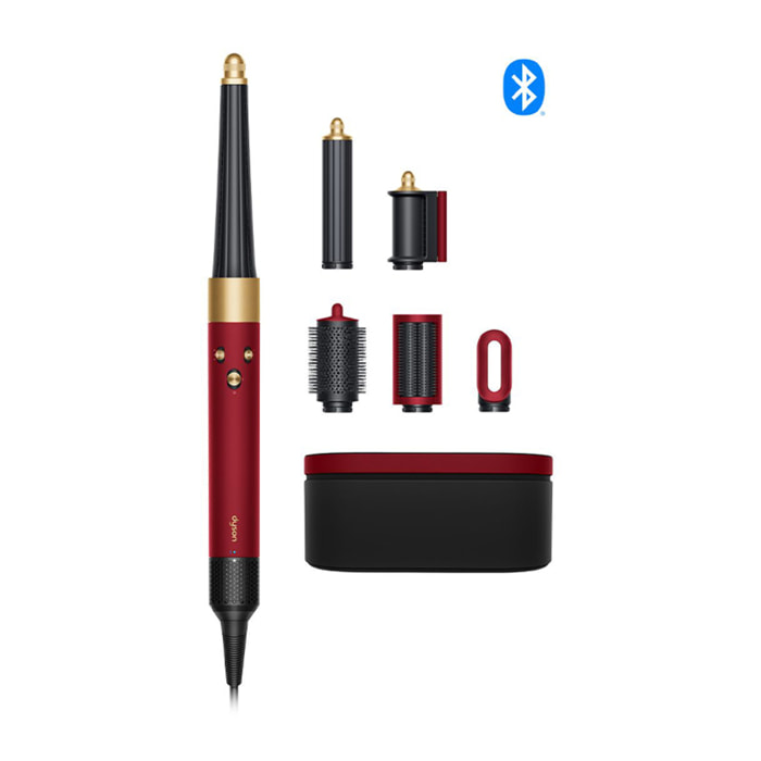 Multi-styler sèche-cheveux Dyson Airwrap i.d.™ pour cheveux lisses et ondulés en Red Velvet/Gold