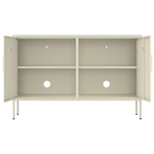 Credenza in metallo 2 ante 100x40x72cm avorio - Pop