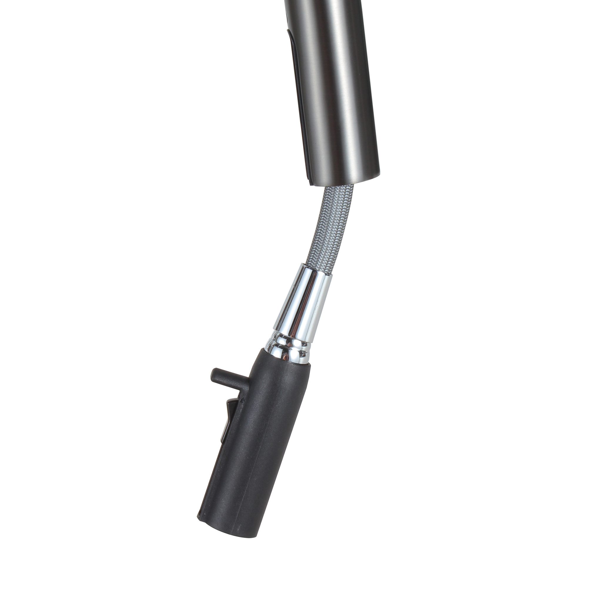 Timeless mitigeur d'évier à levier en acier inoxydable avec douchette extractible, monotrou, gun metal brossé (TMLKF285BGM)