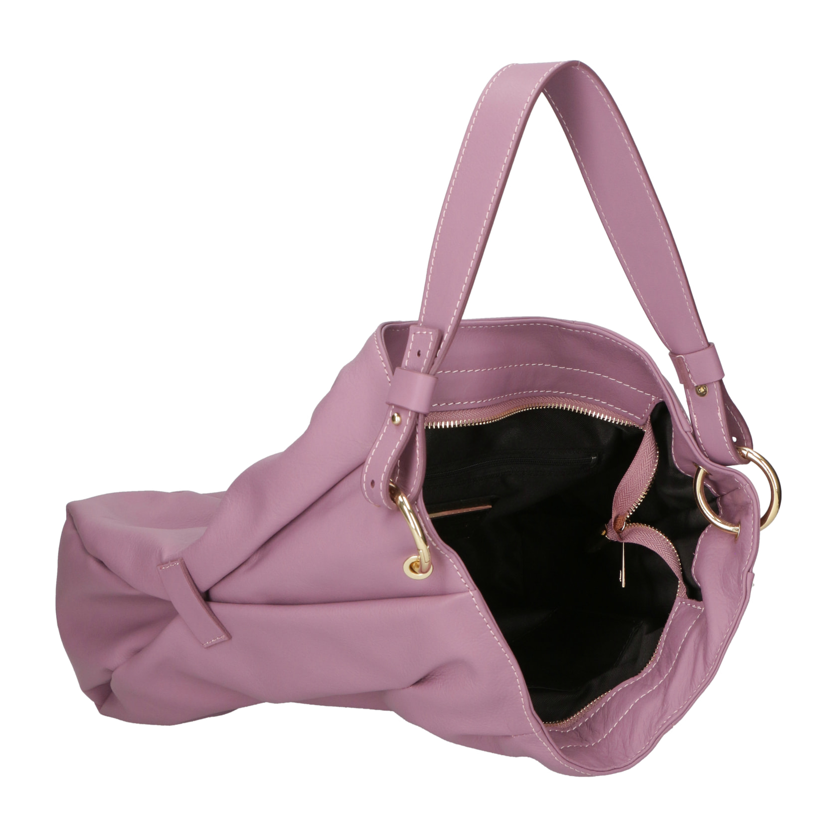 Borsa a spalla da donna In Vera pelle Made in Italy 34x28x12 cm