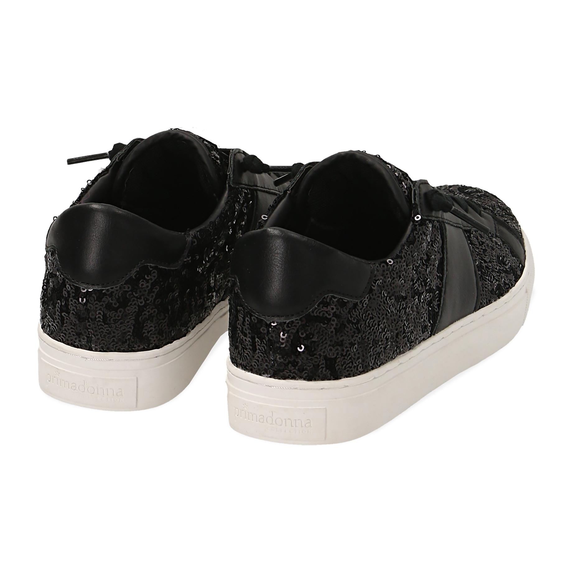 Sneakers nere con paillettes