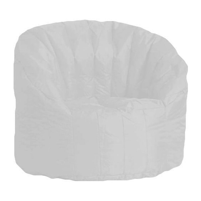 Poltrona Allos, Seduta imbottita, Divano singolo da salotto, Sedia con braccioli, Made in Italy, 80x80 h80 cm, Bianco