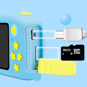 DAM Fotocamera e videocamera per bambini, con giochi integrati. HD 720 e fino a 40 megapixel. Schermo da 2 pollici. 9x4x5,6 cm. Colore rosa