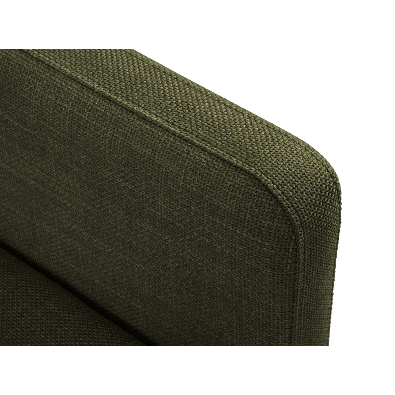 Canapé d'angle droit convertible avec coffre de rangement "Yanis" 5 places en tissu structurel vert
