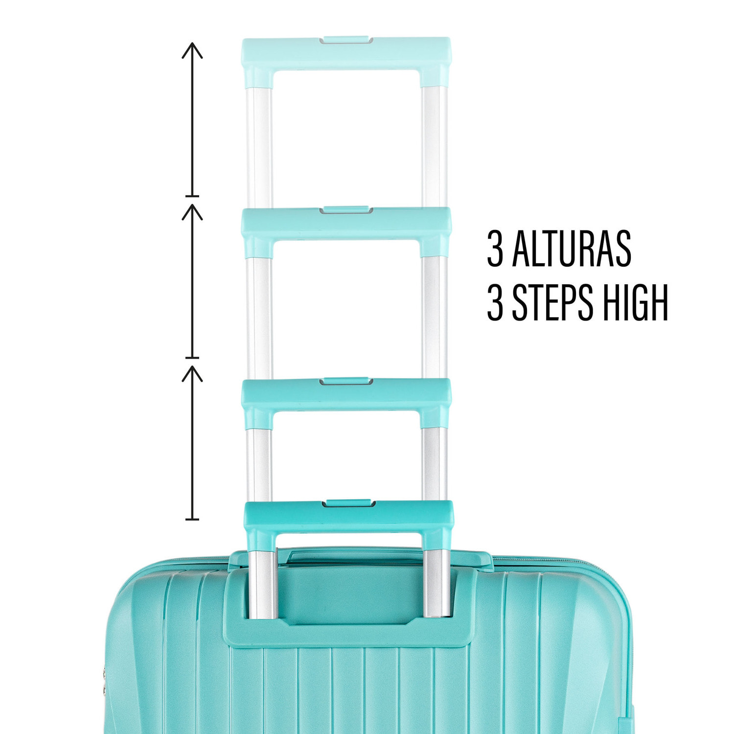 Juego De Maletas Rígidas Pp Jaslen Crawley Menta