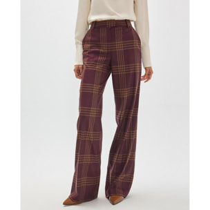Pantaloni a quadri a gamba dritta