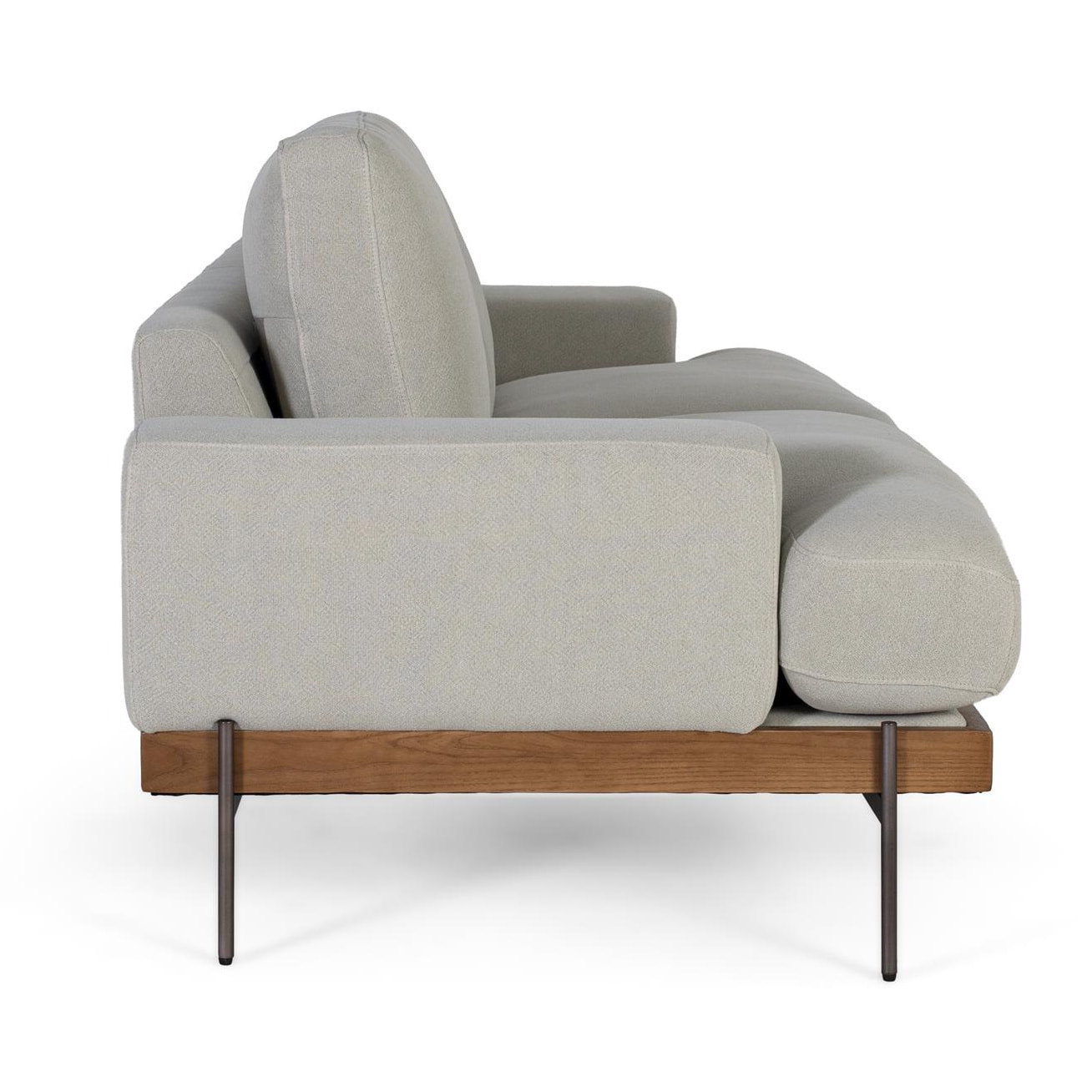 Sofá de Lino 225 Cm Estilo Contemporáneo