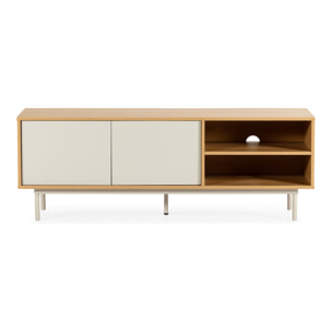 Mueble Tv Cuzco 2 puertas color Roble/Gris