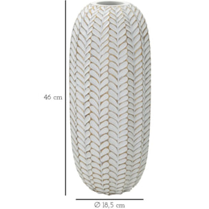 VASO RESINA LEAF CM Ø 18,5X46