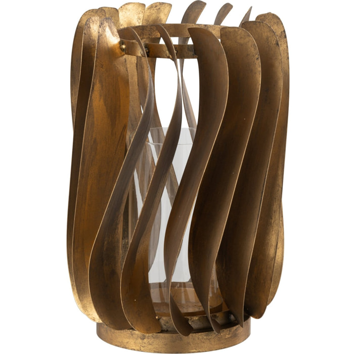 J-Line photophore Tina - fer/verre - or
