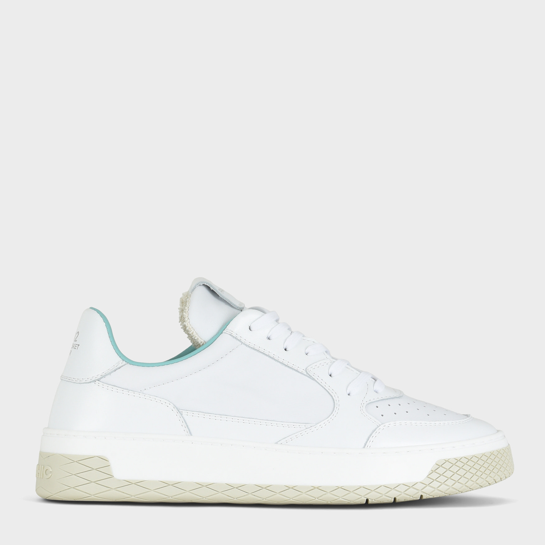 SNEAKER LOW P02 UOMO IN PELLE BIANCO