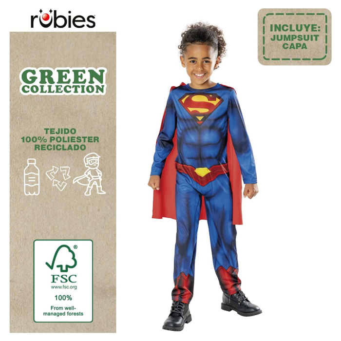 DISFRAZ SUPERMAN GREEN COL EN CAJA INF