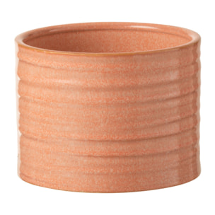 J-Line cache-pot Uni Rond - céramique - orange - large - Ø 17.5 cm