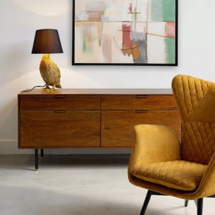 Lampe canard doré et noir Kare Design