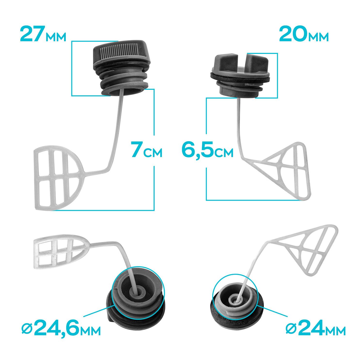 Kit Tappo Olio + Tappo Carburante Per Motoseghe 25Cc