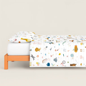 Colcha Bouti Estampada - Reversible - Infantil - 100% Algodón - 70 gr/m² - Veo Veo
