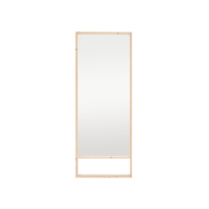 Miroir effet bois massif ton naturel en différentes tailles