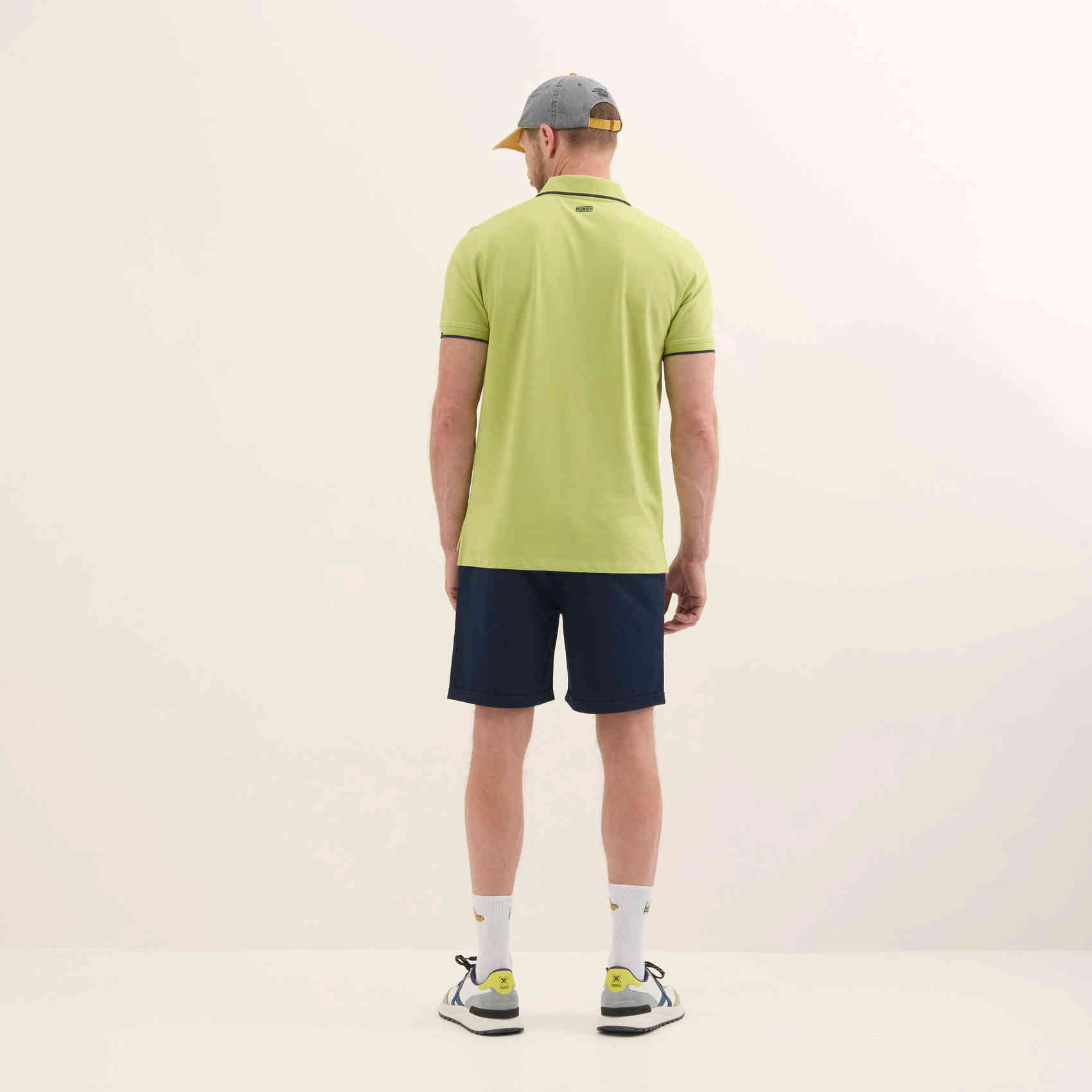 Polo de Manga Corta Piqué Algodón Orgánico Detalles Contraste LIFESTYLE POLO SLAM LIME