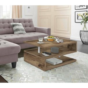 Tavolino da salotto Dcambias, Tavolino soggiorno, Mobile portaoggetti basso, Tavolino da caffè, 90x55h41 cm, Acero