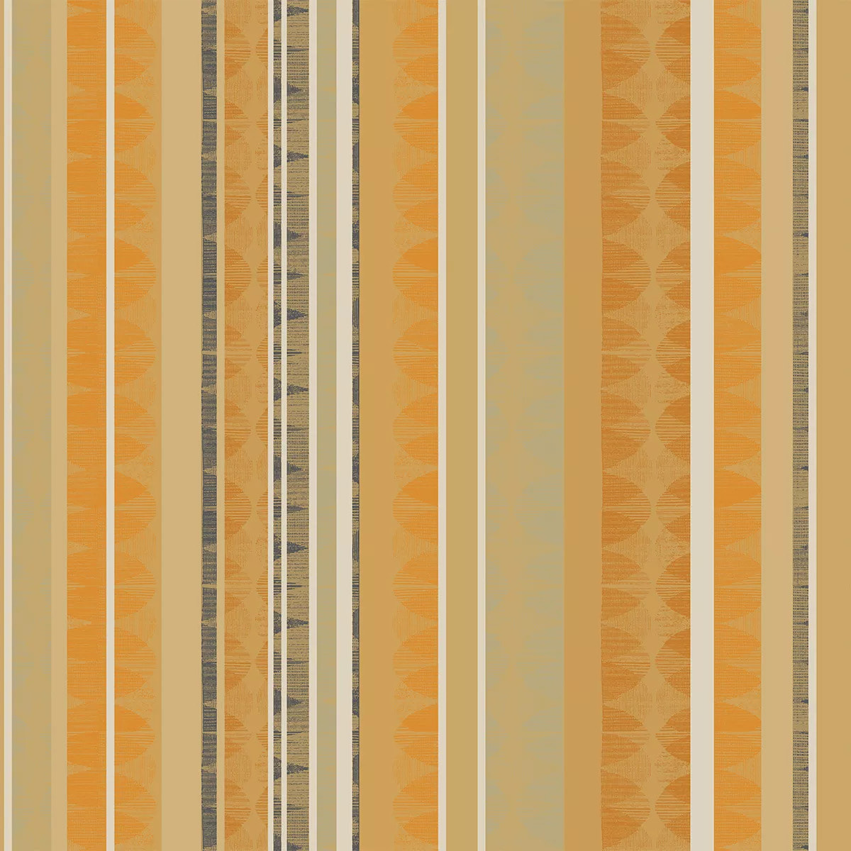 Nappe pur coton enduit motif jacquard beige marron Mille edo cuir