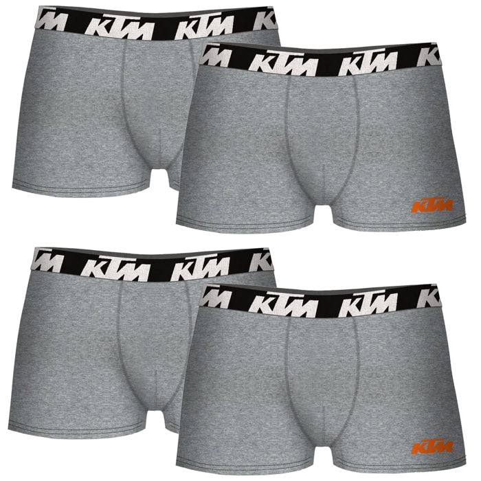 Set de 4 calzoncillos bóxer ktm gris claro