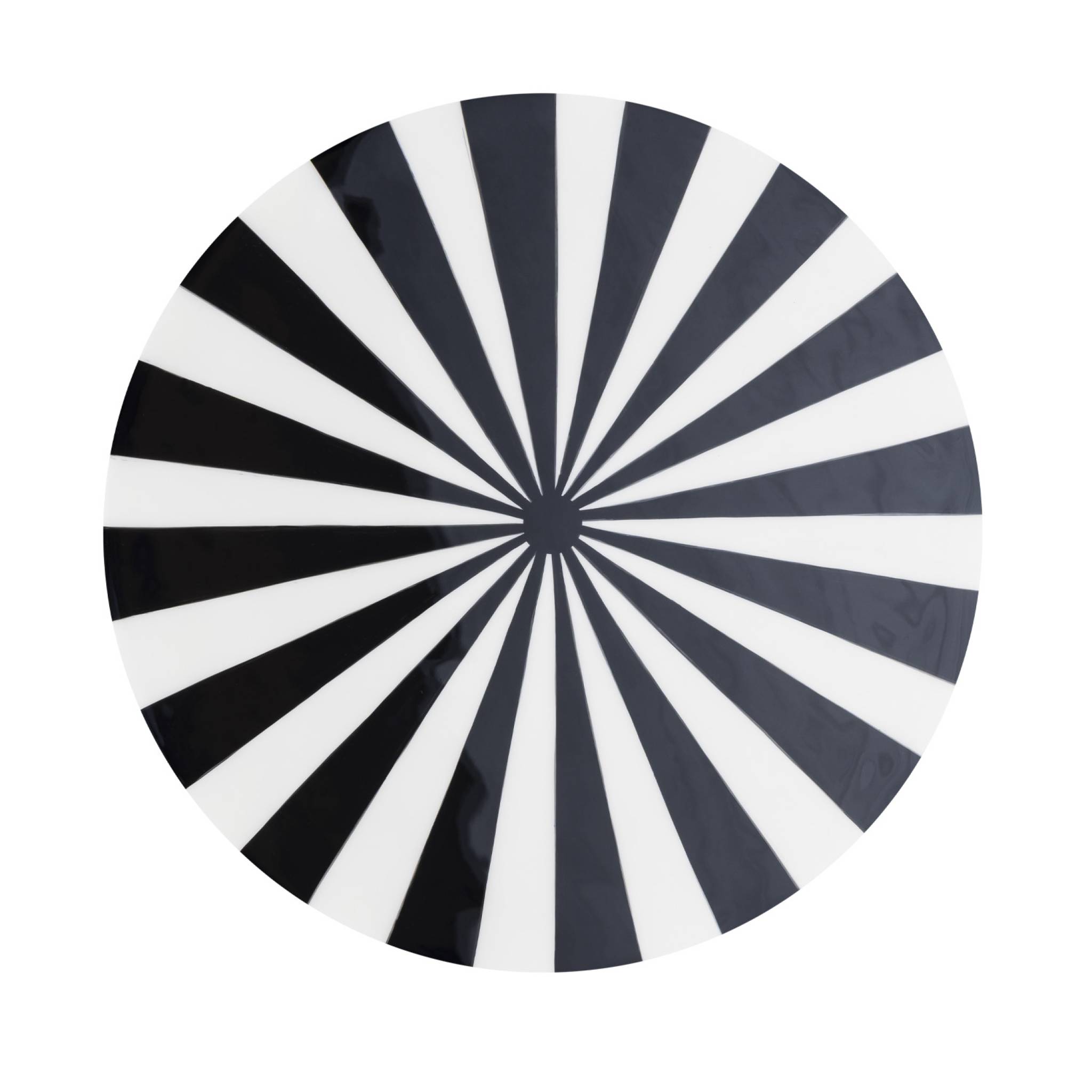 Table d'appoint. bout de canapé. table de chevet. acier émaillé rayures bicolore. noir et blanc. Ø34 x H41cm