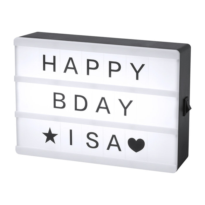 Cinemax, scatola di luce lightbox con corpo retroilluminato. Include 82 pezzi.