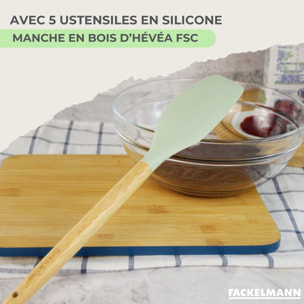 Lot de 2 Poêles et 3 Faitouts Fackelmann Généva avec 5 ustensiles Océan
