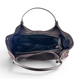 Borsa a Spalla Cheval Firenze Madera Suede Testa di Moro