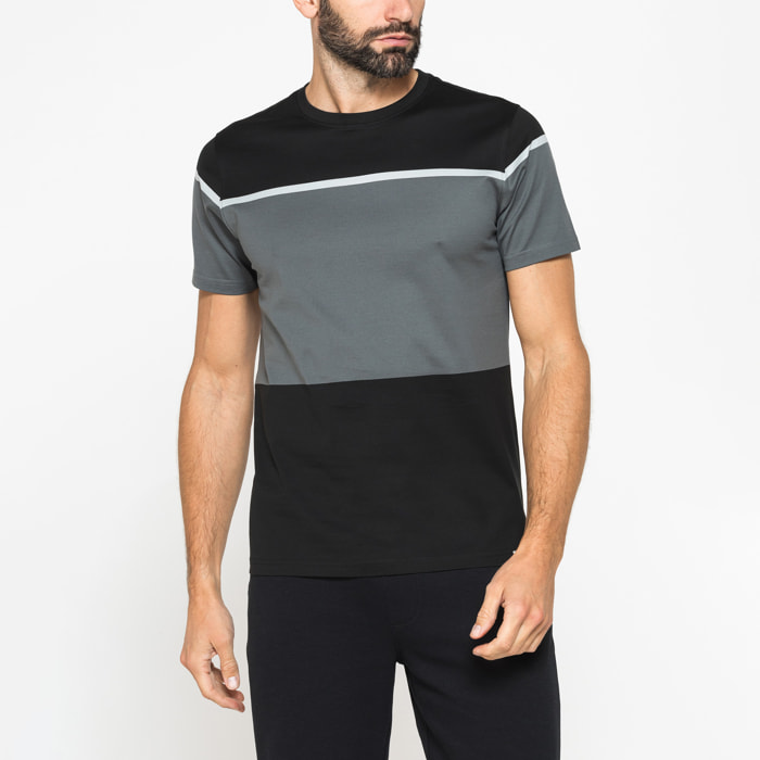 T-SHIRT A RIGHE IN COTONE MERCERIZZATO