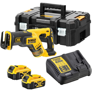 Scie sabre compacte XR - DEWALT - avec 2 batteries 18V 5.0Ah - chargeur - TSTAK - DCS367P2