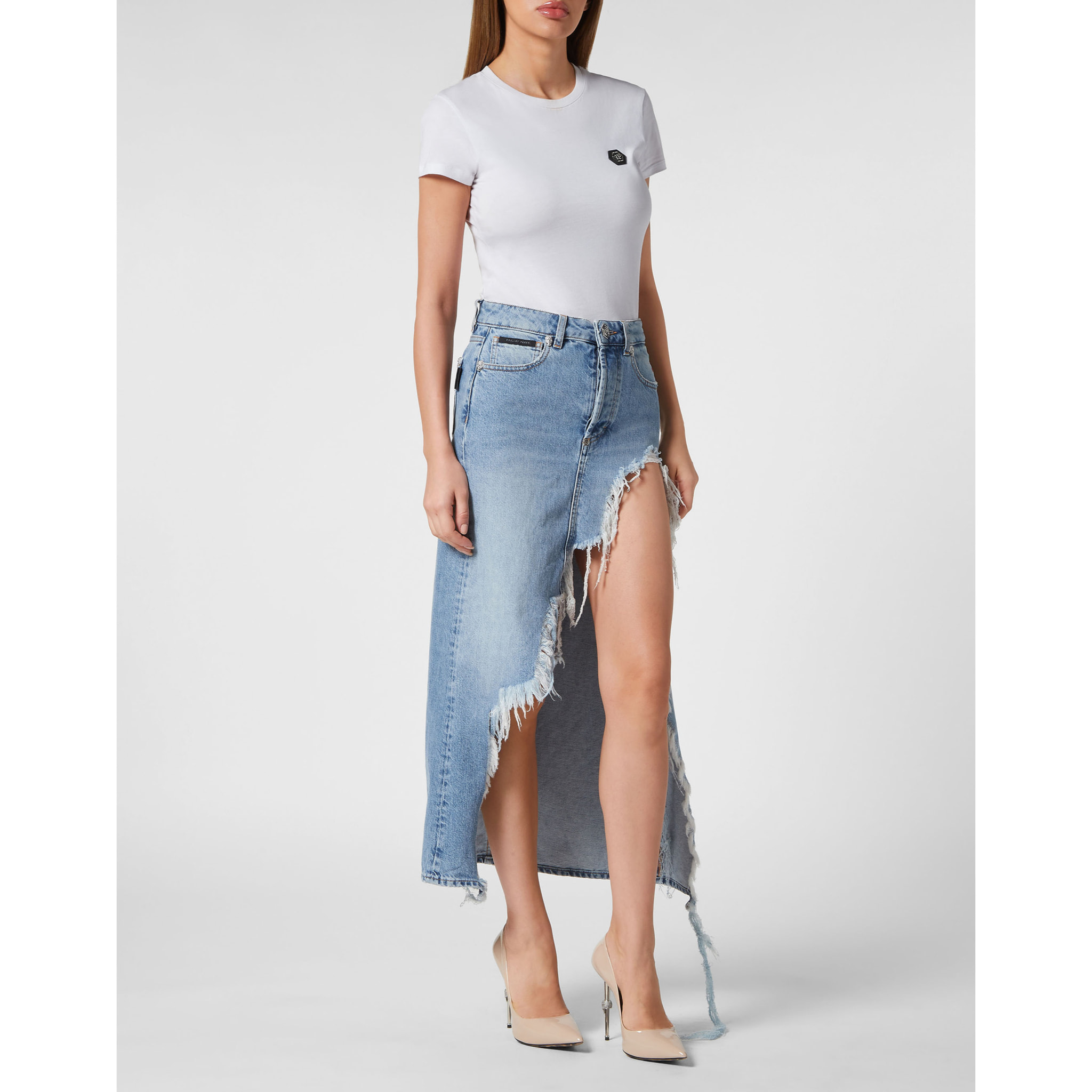 PHILIPP PLEIN Long Skirt SKULL